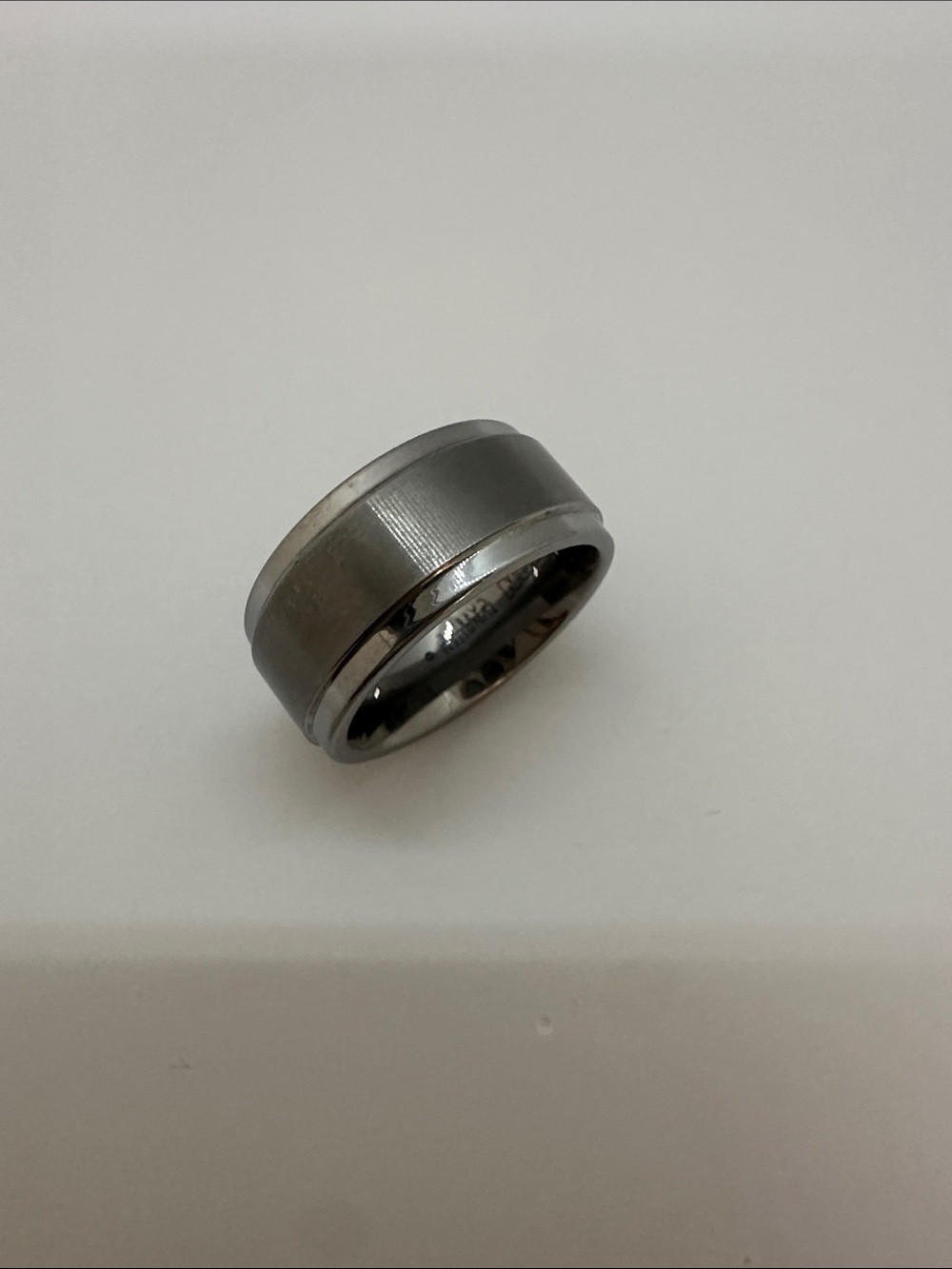 Tungsten Carbide Carved Ring Size 6.5